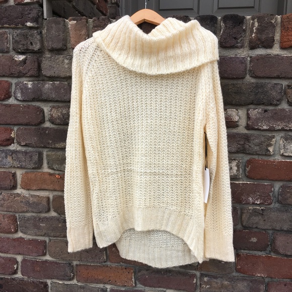 By Together Sweaters - By Together You & I Cowl Neck cream sweater NWT
